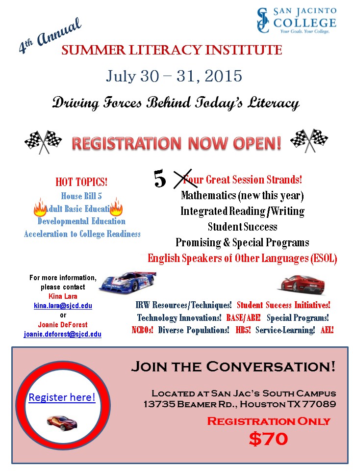 2015 Summer Literacy Institute Flyer