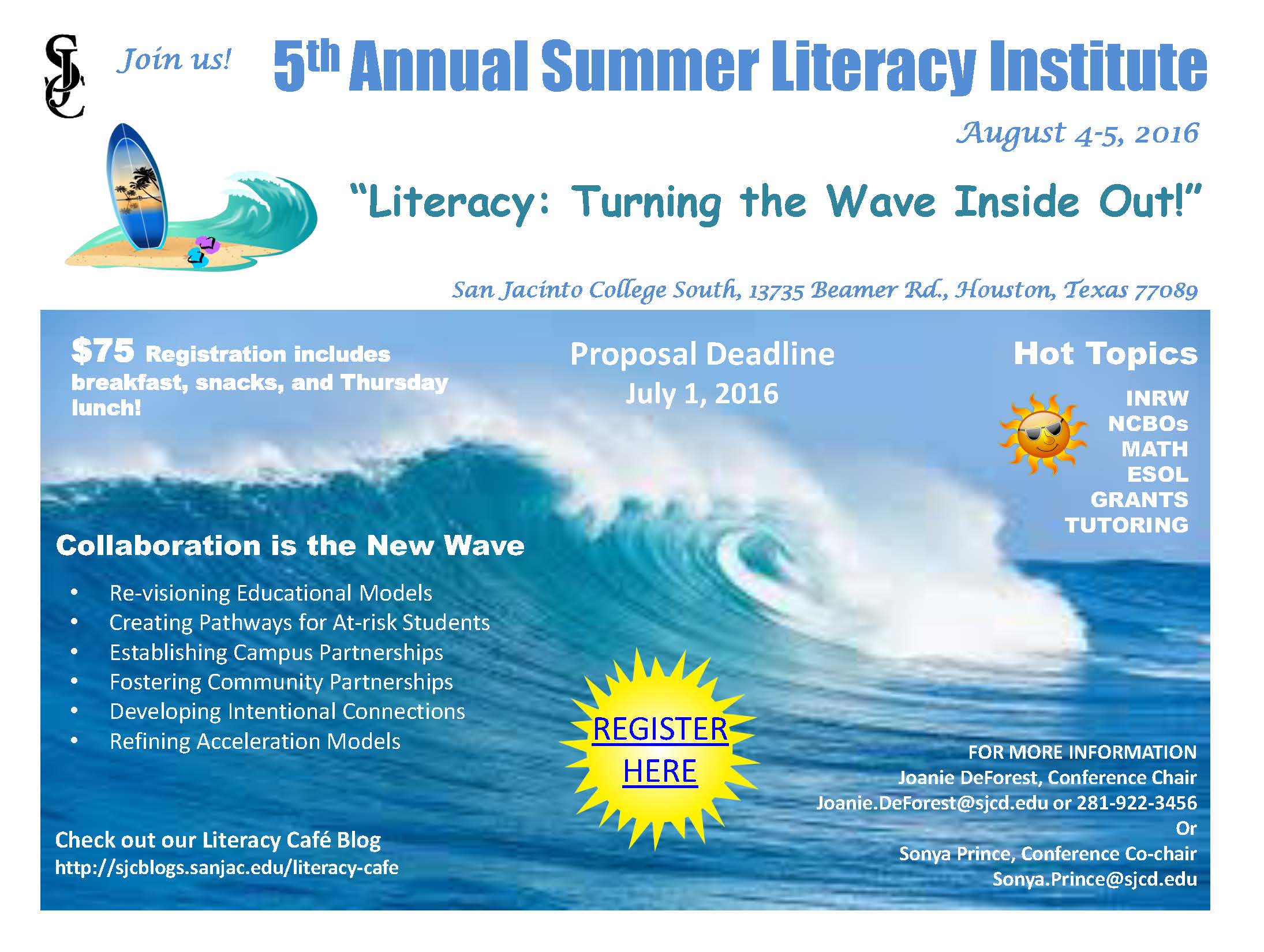 Summer Literacy Institute 2016 Flyer